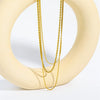 Necklace Stainless Steel Snake Bone Chain Ushape Electroplated