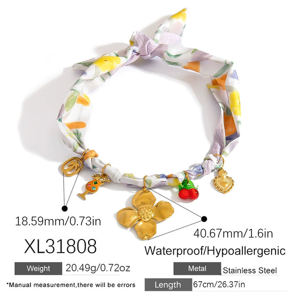 Necklace Stainless Steel Star Electroplating Clavicle Chain For Women