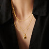 Necklace Stainless Steel Titanium Steel Copper Geometric Light Luxury Style Electroplating Bead Chain