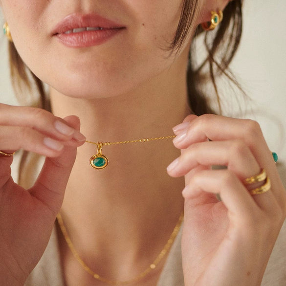 Necklace Stainless Steel Titanium Steel Copper Geometric Light Luxury Style Electroplating Bead Chain