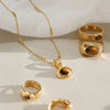 Necklace Stainless Steel Titanium Steel Copper Geometric Light Luxury Style Electroplating Bead Chain
