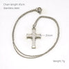 Necklace 316L Stainless Steel 316L Stainless Steel Cross Inlaid Zircon Fashion Simple Style For Women