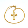 Necklace 316L Stainless Steel 316L Stainless Steel Cross Inlaid Zircon Fashion Simple Style For Women