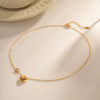 Necklace Stainless Steel Titanium Steel Double Heart Geometric Electroplated Women