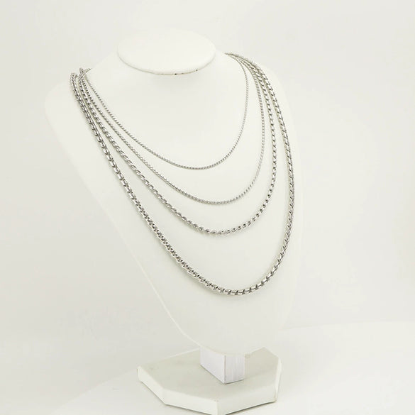 Necklace Stainless Steel Titanium Steel Egg Geometric Electroplated Keel Chain