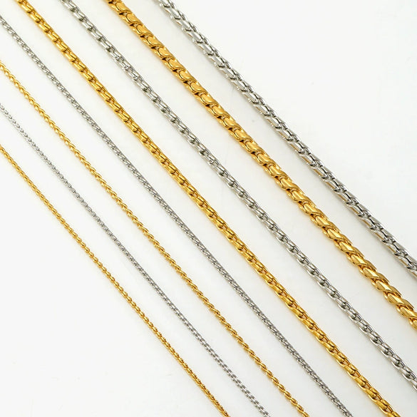 Necklace Stainless Steel Titanium Steel Egg Geometric Electroplated Keel Chain
