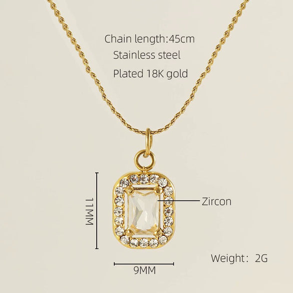 Necklace Stainless Steel Titanium Steel Egg S Chain Heart Shape Drop Shape Geometric Electroplating Highend Couple Style