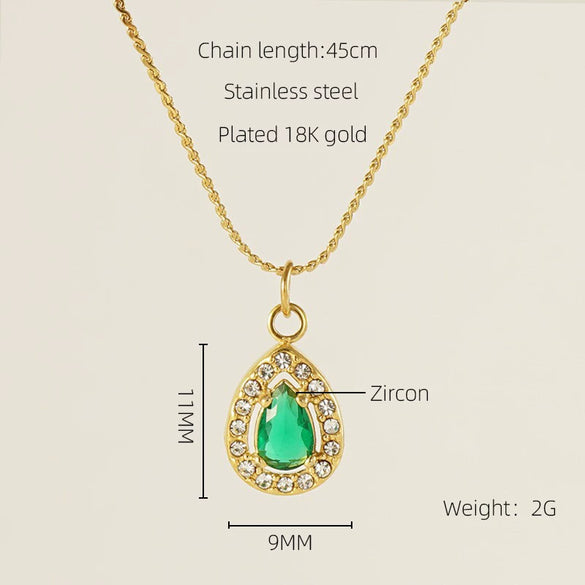 Necklace Stainless Steel Titanium Steel Egg S Chain Heart Shape Drop Shape Geometric Electroplating Highend Couple Style