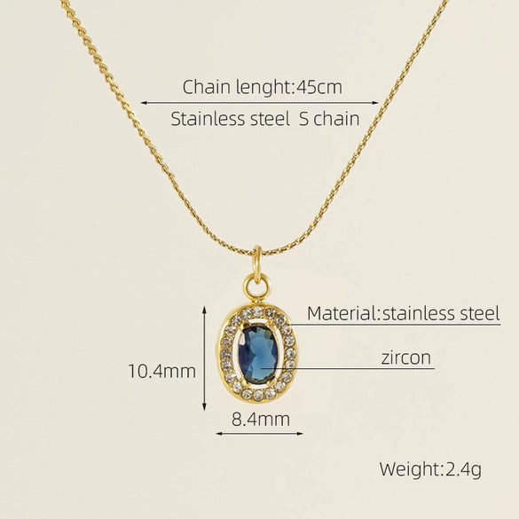 Necklace Stainless Steel Titanium Steel Egg S Chain Heart Shape Drop Shape Geometric Electroplating Highend Couple Style