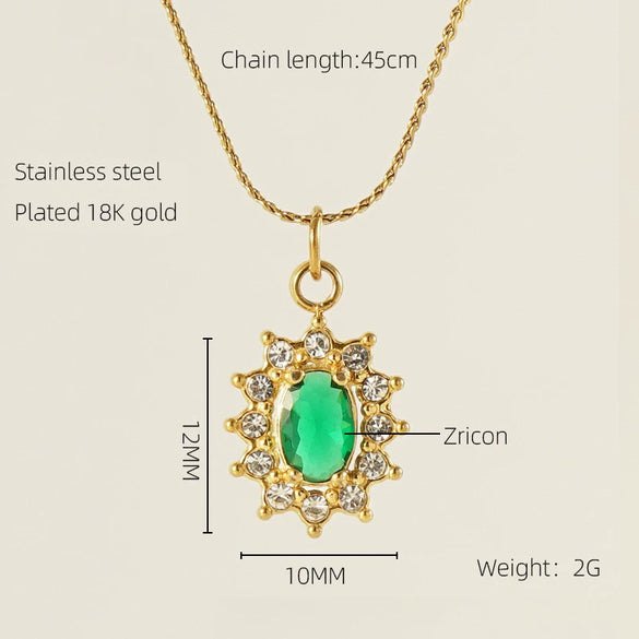 Necklace Stainless Steel Titanium Steel Egg S Chain Heart Shape Drop Shape Geometric Electroplating Highend Couple Style