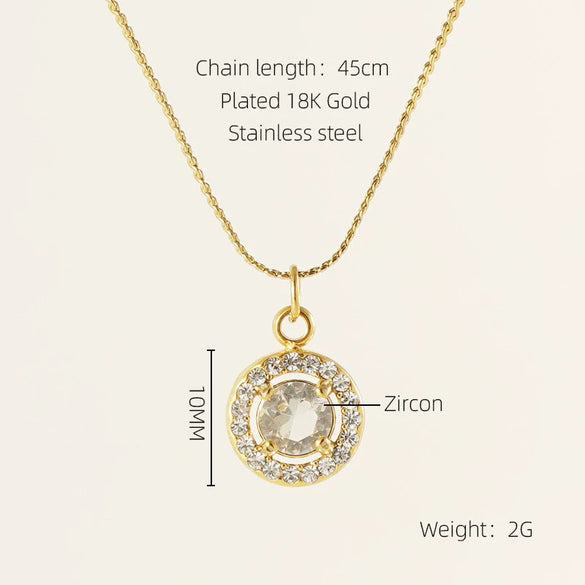 Necklace Stainless Steel Titanium Steel Egg S Chain Heart Shape Drop Shape Geometric Electroplating Highend Couple Style