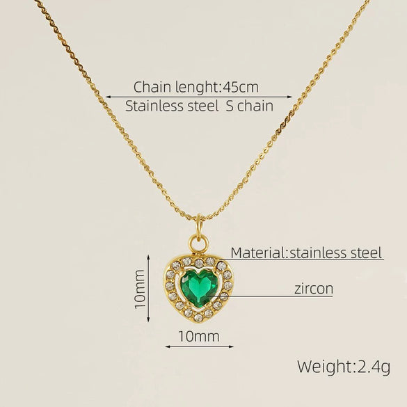Necklace Stainless Steel Titanium Steel Egg S Chain Heart Shape Drop Shape Geometric Electroplating Highend Couple Style