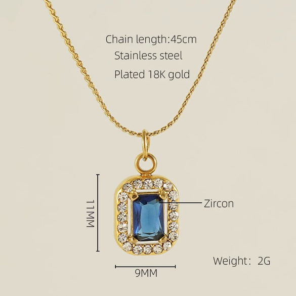 Necklace Stainless Steel Titanium Steel Egg S Chain Heart Shape Drop Shape Geometric Electroplating Highend Couple Style