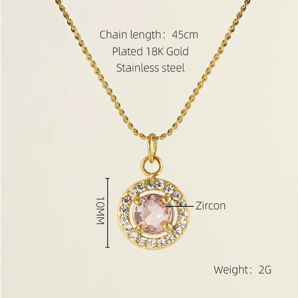 Necklace Stainless Steel Titanium Steel Egg S Chain Heart Shape Drop Shape Geometric Electroplating Highend Couple Style