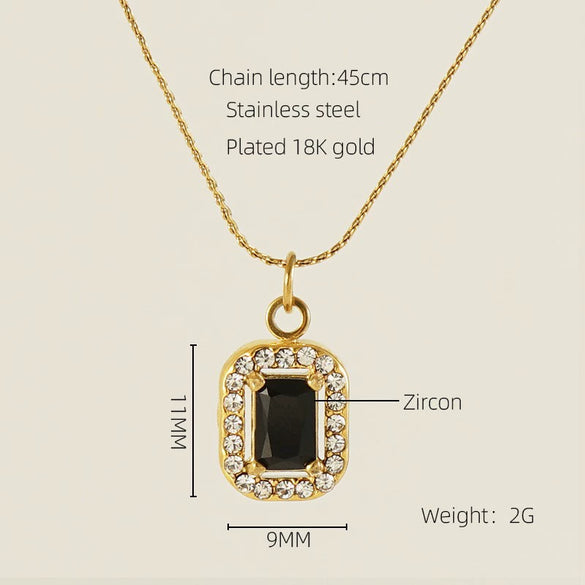 Necklace Stainless Steel Titanium Steel Egg S Chain Heart Shape Drop Shape Geometric Electroplating Highend Couple Style