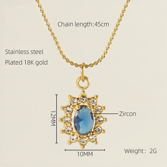 Necklace Stainless Steel Titanium Steel Egg S Chain Heart Shape Drop Shape Geometric Electroplating Highend Couple Style