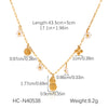Necklace Stainless Steel Titanium Steel Fruit Geometric Animal Zodiac Electroplating Diy Pendant