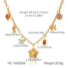 Necklace Stainless Steel Titanium Steel Fruit Geometric Animal Zodiac Electroplating Diy Pendant