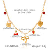 Necklace Stainless Steel Titanium Steel Fruit Geometric Animal Zodiac Electroplating Diy Pendant
