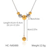 Necklace Stainless Steel Titanium Steel Geometric Ball Chain Electroplating
