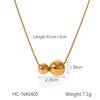 Necklace Stainless Steel Titanium Steel Geometric Ball Chain Electroplating