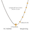 Necklace Stainless Steel Titanium Steel Geometric Ball Chain Electroplating