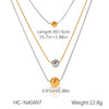 Necklace Stainless Steel Titanium Steel Geometric Ball Chain Electroplating