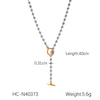 Necklace Stainless Steel Titanium Steel Geometric Ball Chain Electroplating