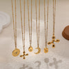 Necklace Stainless Steel Titanium Steel Geometric Ball Chain Set With Diamonds Personality