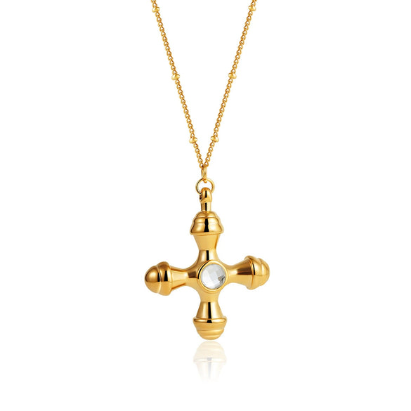 Necklace Stainless Steel Titanium Steel Geometric Ball Chain Set With Diamonds Personality