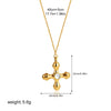 Necklace Stainless Steel Titanium Steel Geometric Ball Chain Set With Diamonds Personality
