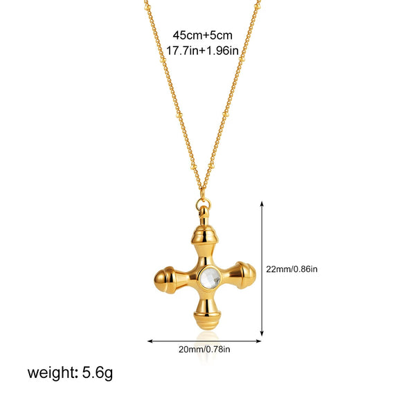 Necklace Stainless Steel Titanium Steel Geometric Ball Chain Set With Diamonds Personality