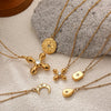 Necklace Stainless Steel Titanium Steel Geometric Ball Chain Set With Diamonds Personality