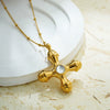 Necklace Stainless Steel Titanium Steel Geometric Ball Chain Set With Diamonds Personality