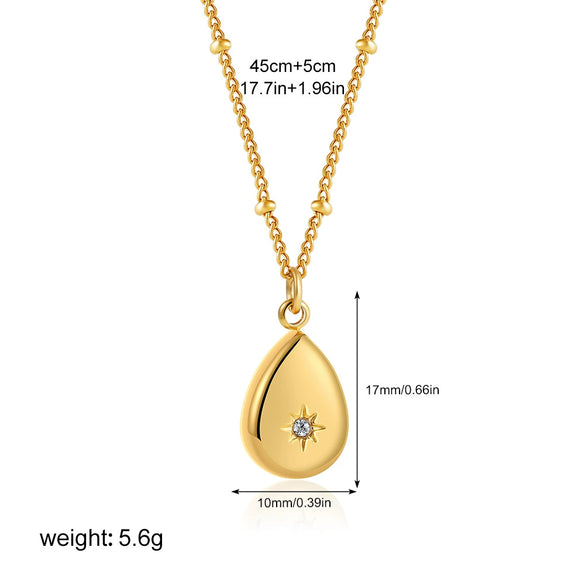 Necklace Stainless Steel Titanium Steel Geometric Ball Chain Set With Diamonds Personality