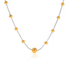 Necklace Stainless Steel Titanium Steel Geometric Bead Pendant Electroplating Snake Bone Chain Women's