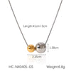 Necklace Stainless Steel Titanium Steel Geometric Bead Pendant Electroplating Snake Bone Chain Women's