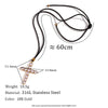 Necklace Stainless Steel Titanium Steel Geometric Cross Electroplated Rope Chain Pendant