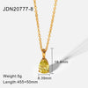 Necklace Stainless Steel Titanium Steel Geometric Dropshaped Gold Plated Pendant
