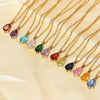 Necklace Stainless Steel Titanium Steel Geometric Dropshaped Gold Plated Pendant