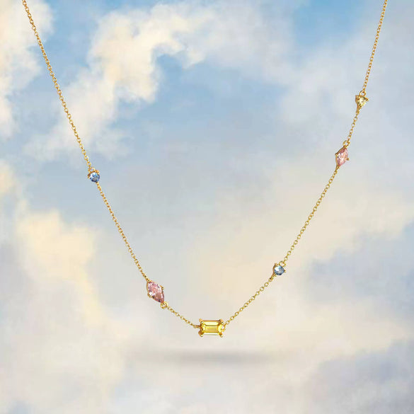 Necklace Stainless Steel Titanium Steel Geometric Electroplating For Female