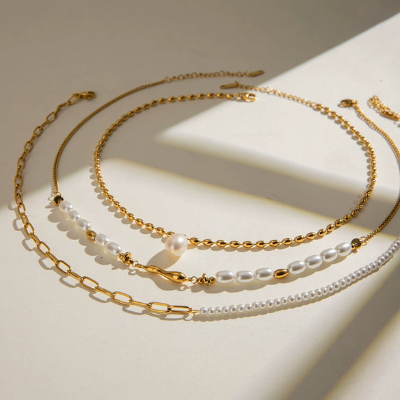 Necklace Stainless Steel Titanium Steel Geometric Electroplating For Women