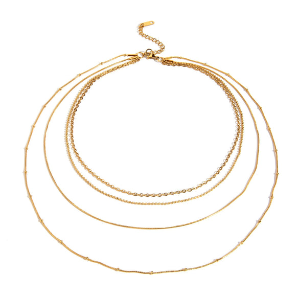 Necklace Stainless Steel Titanium Steel Geometric Electroplating For Women