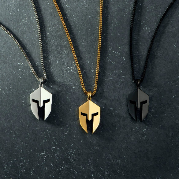 Necklace Stainless Steel Titanium Steel Geometric Electroplating Men's Minimalist Mask Pendant
