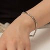 Necklace Stainless Steel Titanium Steel Geometric Electroplating Oblique Angle Melon Seed Chain Clavicle Chain Jewelry
