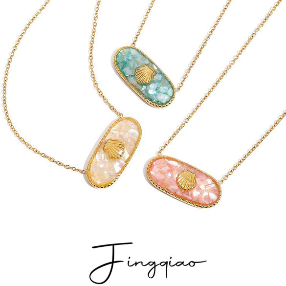 Necklace Stainless Steel Titanium Steel Geometric Electroplating Original Design Jewelry For Women