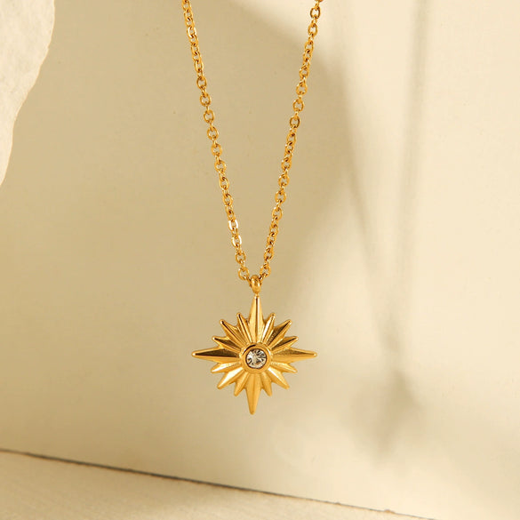 Necklace Stainless Steel Titanium Steel Geometric Electroplating Pendant Women's