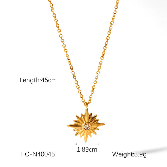 Necklace Stainless Steel Titanium Steel Geometric Electroplating Pendant Women's
