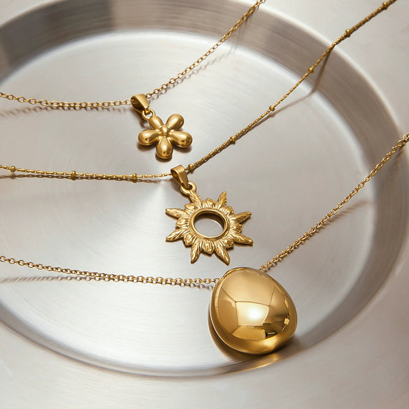 Necklace Stainless Steel Titanium Steel Geometric Electroplating Simple Highend Nonfading Women's