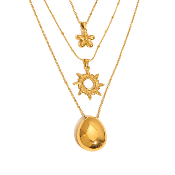 Necklace Stainless Steel Titanium Steel Geometric Electroplating Simple Highend Nonfading Women's